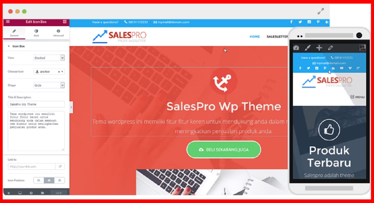 Theme WordPress Salespro Bikin Landingpage Jadi Mudah, efisien dan powerfull